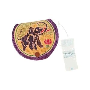 Vintage Leather Tooled Boho Elephant Coin Purse NWT
